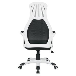Офисное кресло Brabix Premium Genesis EX-517 (пластик белый, ткань/экокожа/сетка черная) 531573 в Магадане - предосмотр 4