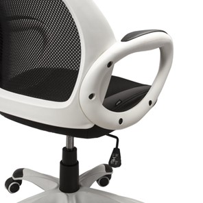 Офисное кресло Brabix Premium Genesis EX-517 (пластик белый, ткань/экокожа/сетка черная) 531573 в Магадане - предосмотр 5