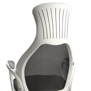 Офисное кресло Brabix Premium Genesis EX-517 (пластик белый, ткань/экокожа/сетка черная) 531573 в Магадане - предосмотр 7