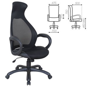 Кресло Brabix Premium Genesis EX-517 (пластик черный, ткань/экокожа/сетка черная)   531574 в Магадане - предосмотр 1