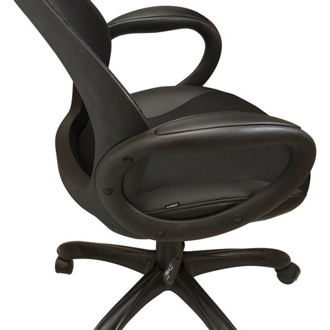 Кресло Brabix Premium Genesis EX-517 (пластик черный, ткань/экокожа/сетка черная)   531574 в Магадане - изображение 7