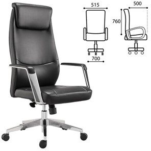 Офисное кресло BRABIX PREMIUM "Jazz EX-757", синхромеханизм, алюминий, экокожа, черное, 532489 в Магадане - предосмотр 5