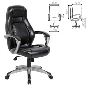 Офисное кресло BRABIX PREMIUM "Turbo EX-569", экокожа, спортивный дизайн, черное, 531014 в Магадане - предосмотр 1