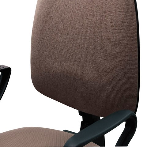 Кресло компьютерное Brabix Prestige Ergo MG-311 (регулируемая эргономичная спинка, ткань, коричневое) 531875 в Магадане - изображение 4