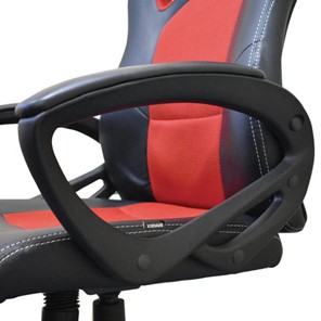 Кресло компьютерное Brabix Rider EX-544 (экокожа черная/ткань красная) 531583 в Магадане - предосмотр 4