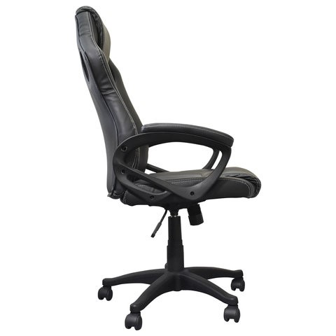 Офисное кресло Brabix Rider Plus EX-544 КОМФОРТ (экокожа, черное/серое) 531582 в Магадане - изображение 3