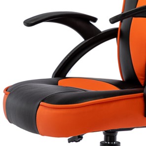 Кресло компьютерное BRABIX "Shark GM-203", экокожа, черное/оранжевое, 532513 в Магадане - предосмотр 11