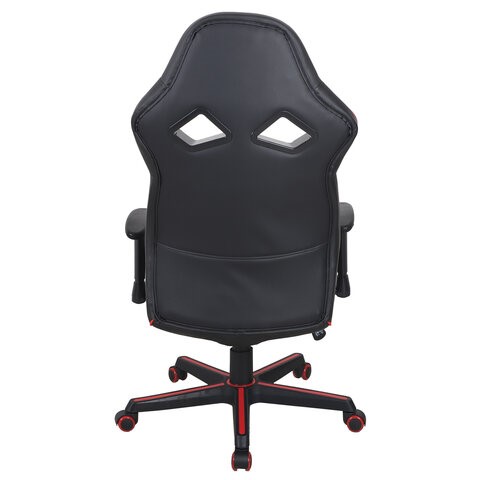 Офисное кресло BRABIX "Storm GM-006", регулируемые подлокотники, экокожа, черное/красное, 532500 в Магадане - изображение 4