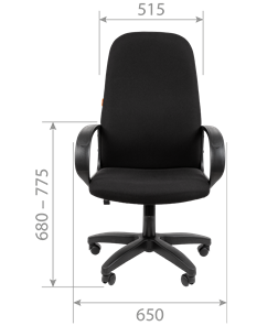Кресло компьютерное CHAIRMAN 279T, ткань Т-08 черный в Магадане - предосмотр 3