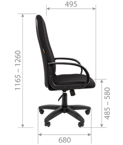 Кресло компьютерное CHAIRMAN 279T, ткань Т-08 черный в Магадане - предосмотр 4