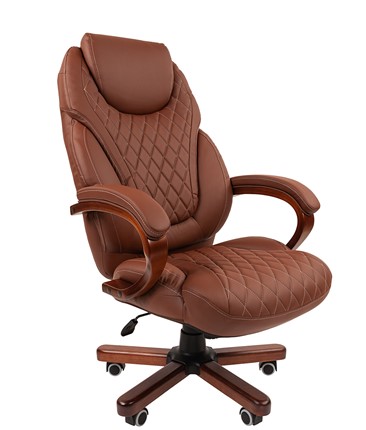 Компьютерное кресло CHAIRMAN 406, коричневый в Магадане - изображение