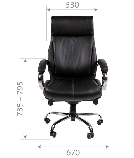 Кресло офисное CHAIRMAN 423 Экокожа коричневая в Магадане - изображение 3