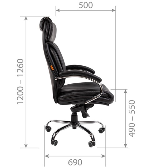 Кресло офисное CHAIRMAN 423 Экокожа коричневая в Магадане - изображение 4