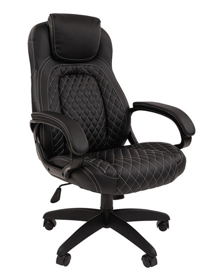 Офисное кресло CHAIRMAN 432, экокожа, цвет черный в Магадане - изображение 3