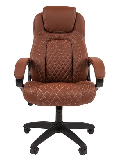 Компьютерное кресло CHAIRMAN 432, экокожа, цвет коричневый в Магадане - изображение 2