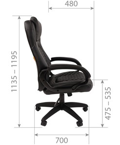 Компьютерное кресло CHAIRMAN 432, экокожа, цвет коричневый в Магадане - предосмотр 6