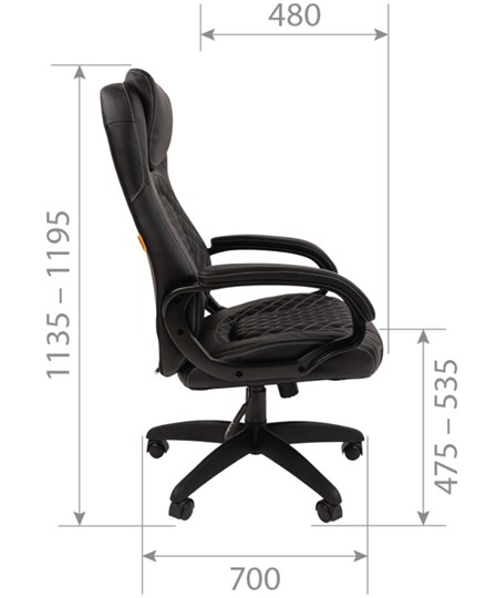 Компьютерное кресло CHAIRMAN 432, экокожа, цвет коричневый в Магадане - изображение 6