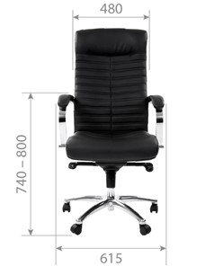 Кресло офисное CHAIRMAN 480 экожа черная в Магадане - предосмотр 3