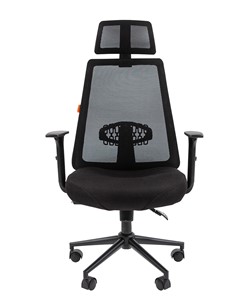 Компьютерное кресло CHAIRMAN 535 BLACK Сетчатый акрил черный / Полиэстер черный в Магадане - предосмотр 1