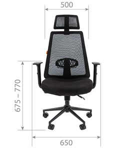 Компьютерное кресло CHAIRMAN 535 BLACK Сетчатый акрил черный / Полиэстер черный в Магадане - предосмотр 4