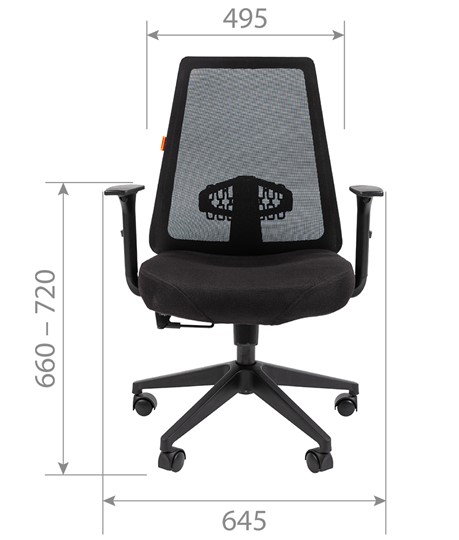 Кресло офисное CHAIRMAN 535 LT Сетчатый акрил черный / Полиэстер черный в Магадане - изображение 4