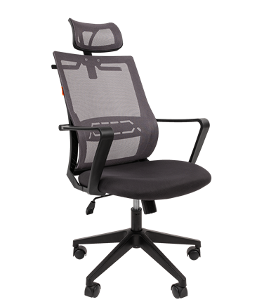 Компьютерное кресло CHAIRMAN 545 сетка/ткань серый в Магадане - изображение