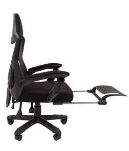 Кресло компьютерное CHAIRMAN 571 с подставкой для ног , Сетчатый акрил черный / Полиэстер черный в Магадане - предосмотр 3