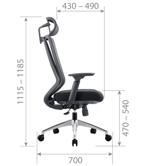 Офисное кресло CHAIRMAN 580 Сетчатый акрил серый / Полиэстер черный в Магадане - изображение 2