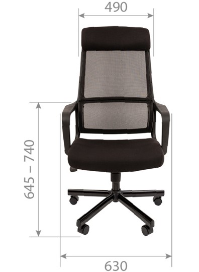 Кресло компьютерное CHAIRMAN 590, черное в Магадане - изображение 3