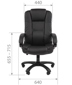 Кресло офисное CHAIRMAN 600 экокожа черная в Магадане - предосмотр 3