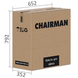 Кресло CHAIRMAN 600 LT экокожа черная в Магадане - предосмотр 3