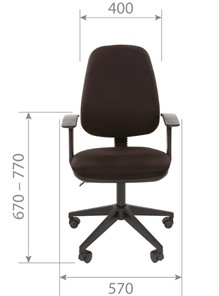Кресло офисное CHAIRMAN 661 Ткань стандарт 15-13 серая в Магадане - предосмотр 3