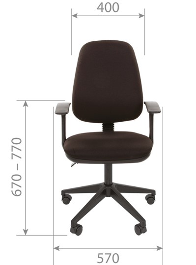 Кресло офисное CHAIRMAN 661 Ткань стандарт 15-13 серая в Магадане - изображение 3