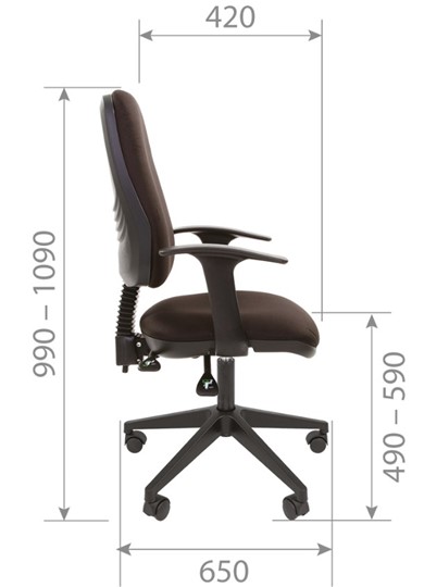 Кресло офисное CHAIRMAN 661 Ткань стандарт 15-13 серая в Магадане - изображение 4