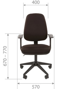 Кресло CHAIRMAN 661 Ткань стандарт 15-21 черная в Магадане - предосмотр 3