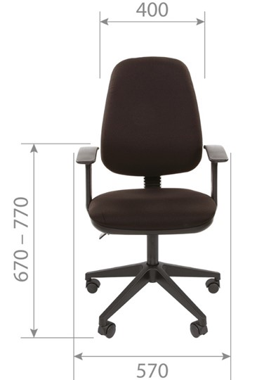 Кресло CHAIRMAN 661 Ткань стандарт 15-21 черная в Магадане - изображение 3