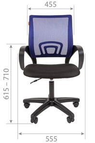 Офисное кресло CHAIRMAN 696 black LT, синий в Магадане - предосмотр 3