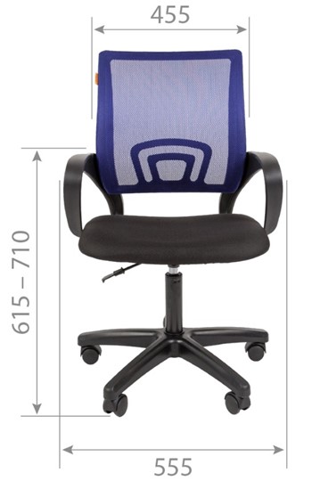 Офисное кресло CHAIRMAN 696 black LT, голубое в Магадане - изображение 1
