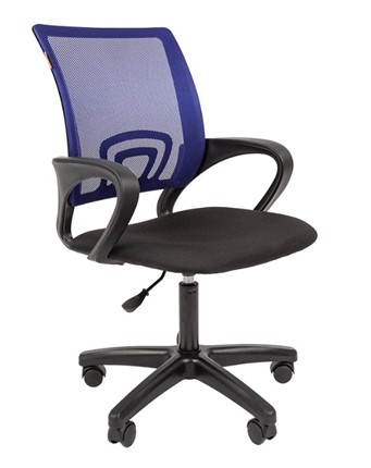 Офисное кресло CHAIRMAN 696 black LT, синий в Магадане - изображение