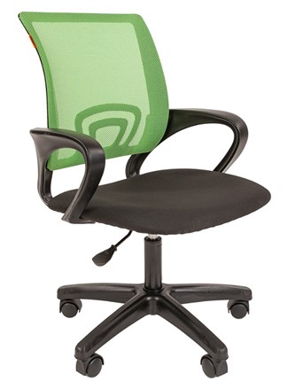 Офисное кресло CHAIRMAN 696 black LT, зеленое в Магадане - изображение