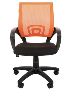 Кресло компьютерное CHAIRMAN 696 black Сетчатый акрил DW66 оранжевый в Магадане - предосмотр 4