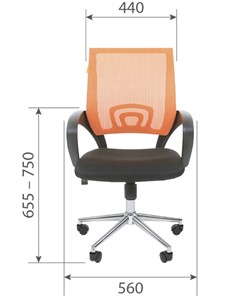Офисное кресло CHAIRMAN 696 CHROME Сетка TW-04 (серый) в Магадане - предосмотр 3