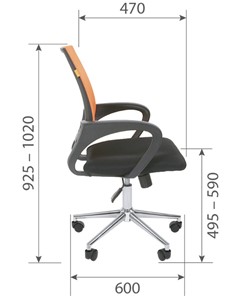 Офисное кресло CHAIRMAN 696 CHROME Сетка TW-04 (серый) в Магадане - предосмотр 4