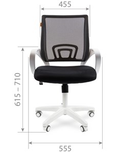 Кресло компьютерное CHAIRMAN 696 white, черный в Магадане - предосмотр 1