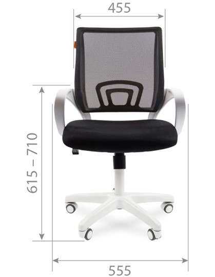 Кресло компьютерное CHAIRMAN 696 white, черный в Магадане - изображение 1
