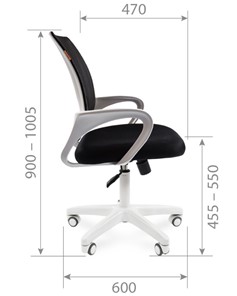 Кресло компьютерное CHAIRMAN 696 white, tw12-tw04 серый в Магадане - предосмотр 2