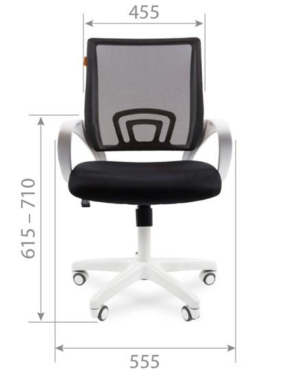 Кресло компьютерное CHAIRMAN 696 white, tw12-tw04 серый в Магадане - изображение 1