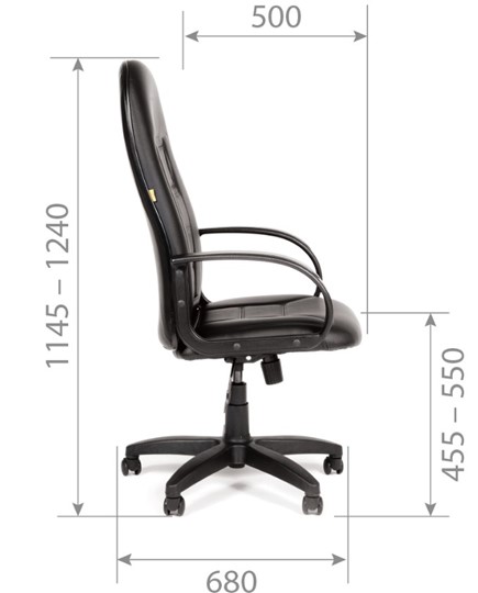 Офисное кресло CHAIRMAN 727 Terra, цвет черный в Магадане - изображение 5