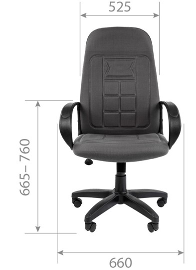 Компьютерное кресло CHAIRMAN 727 ткань ст., цвет черный в Магадане - изображение 5