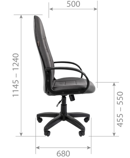 Компьютерное кресло CHAIRMAN 727 ткань ст., цвет черный в Магадане - изображение 6